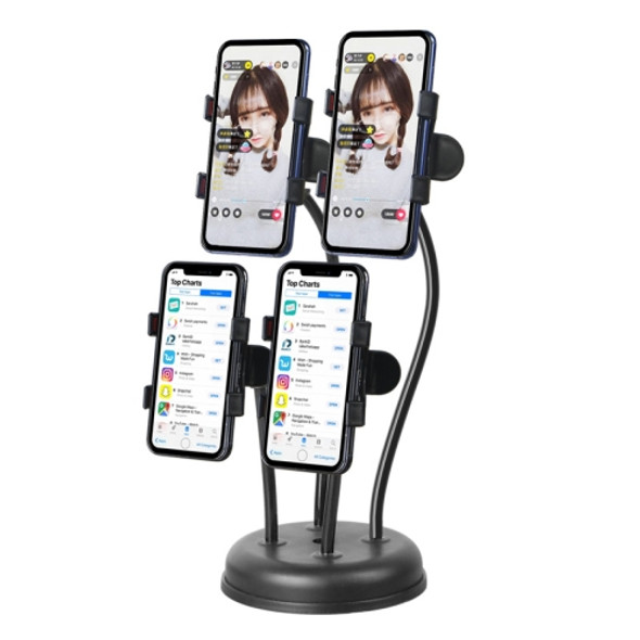 Mobile Phone Live Broadcast Stand Anchor Selfie Beauty Four-Position Desktop Stand, Specification: Only Stand