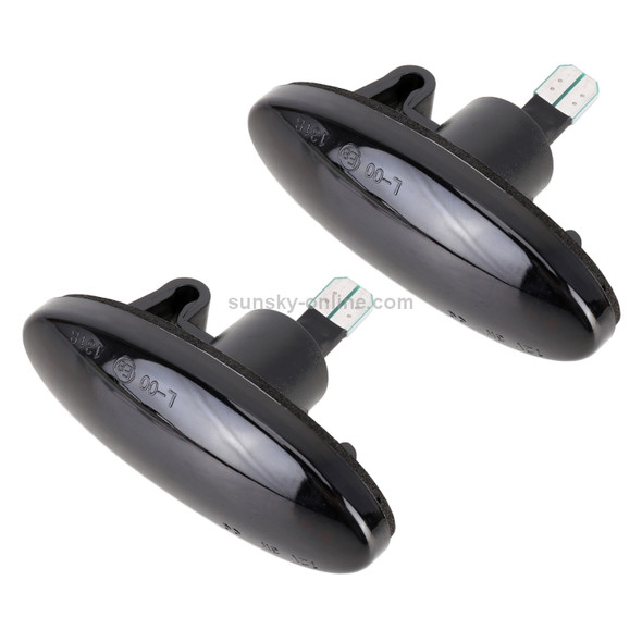 2 PCS DC12V / 3W Car LED Dynamic Blinker Side Lights Flowing Water Turn Signal Light for Nissan, Amber Light (Black)