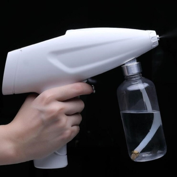 15W Blue Light Charging Nano Atomizing Disinfection Sprayer USB Interface Handheld Household Car Mini Sprayer(White)