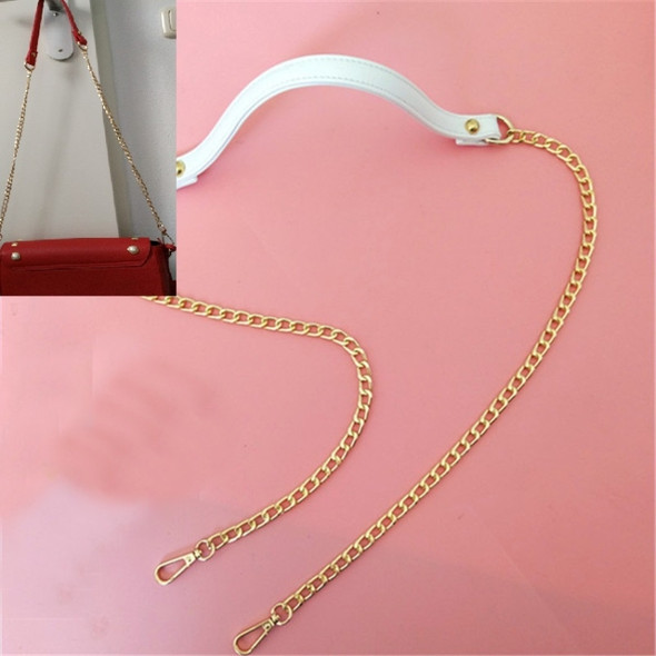 Women Bag PU Leather Chain Long Shoulder Strap Bag Accessories(White)