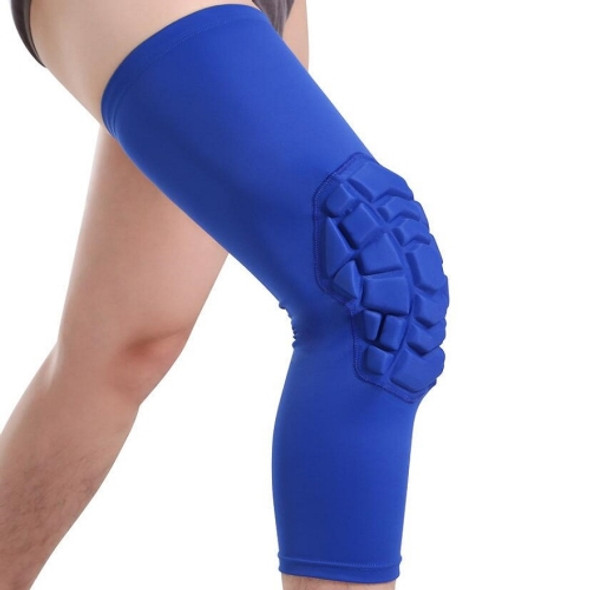 Hot Pressed Honeycomb Knee Pads Basketball Climbing Sports Knee Pads Protective Gear, Specification: XL (Blue)