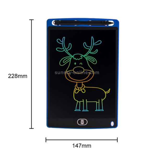 8.5 inch LCD Handwriting Board Children Drawing Graffiti Handwriting Board, Style:Colorful, Frame Color:Blue