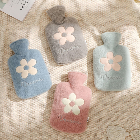 Cartoon Plush Cloth Water Injection Warm Students Hot Water Bottle 500ml, Colour: Daisy Bean Paste