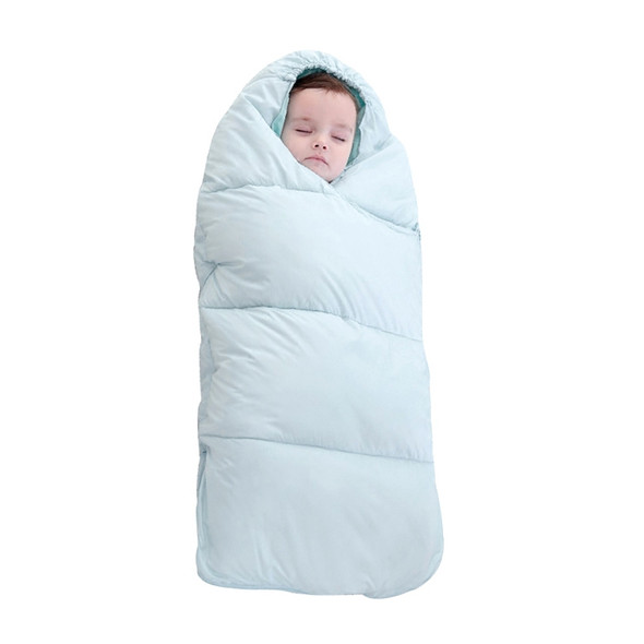 Baby Sleeping Bag Thickened Warm Newborn Quilt, Size:90cm, for 1-2 Years Old (Blue)