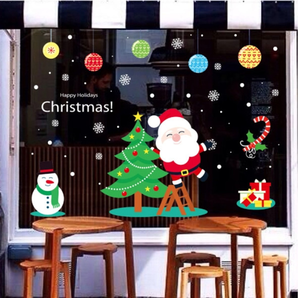 Window Glass Door Removable Christmas Wall Sticker Decoration