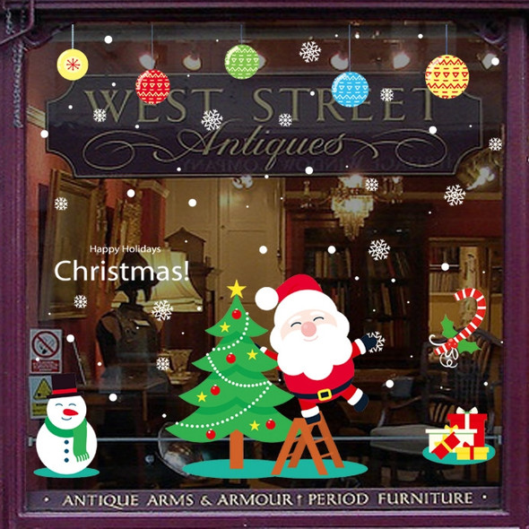 Window Glass Door Removable Christmas Wall Sticker Decoration