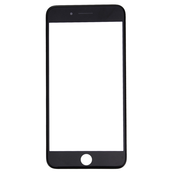 2 in 1 for iPhone 7 (Original Front Screen Outer Glass Lens + Original Frame)(Black)