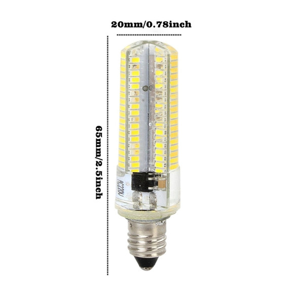 10 PCS E11 7W 152 LEDs 3014 SMD 600-700 LM Cold White Dimmable Silicone LED Corn Bulbs, AC 220V