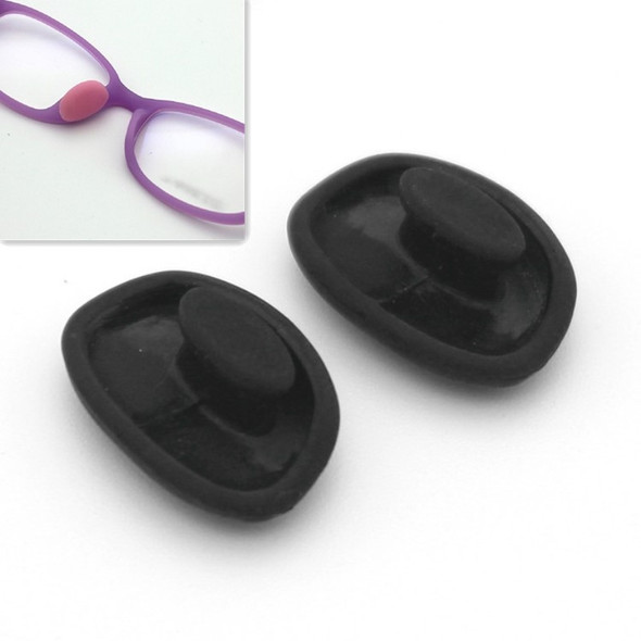 2 Pairs Glasses Accessories Bayonet Plastic Nose Pad Embedded Candy-colored Small Nose Pad Holder(Black)