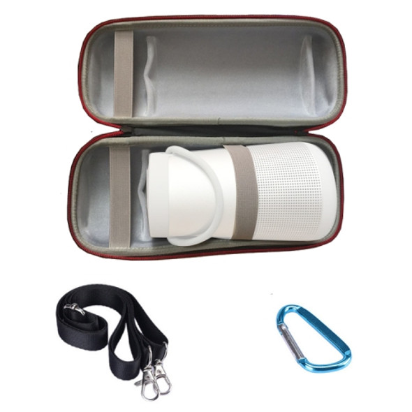 Portable Shockproof Bluetooth Speaker Single Shoulder Protective Box Storage Bag for BOSE Soundlink Revolve+ (Black Grey)