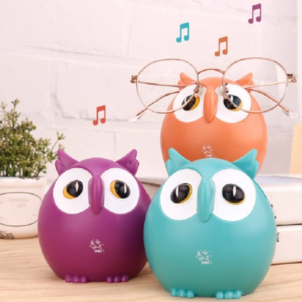 2 PCS Creative Owl Eyes Mobile Multifunctional Phone Stand Clockwork Music Box Decoration, Color Random Delivery