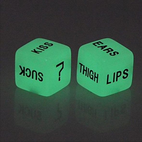 Creative Luminous English Fun Dice Bar Family Party Game Tools Set of Two