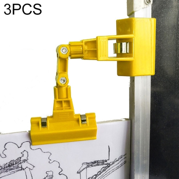 3 PCS Fine Art Painting Copy Clip Sketch Label Double Head Mechanical Clip(M-Yellow)