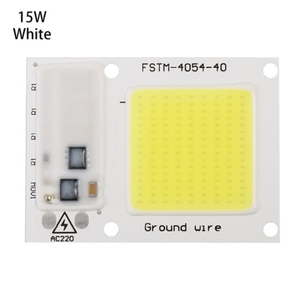 High Power 220V LED FloodlightCool/Warm White COB LED Chip IP65 Smart IC Driver Lamp(15W white)