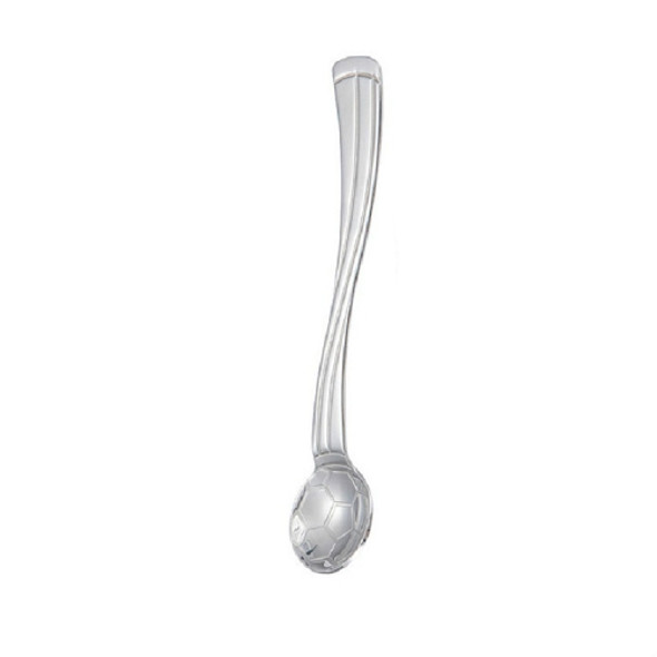 Stainless Steel Creative Football Coffee Spoon Ice Cream Spoon, Color:Silver