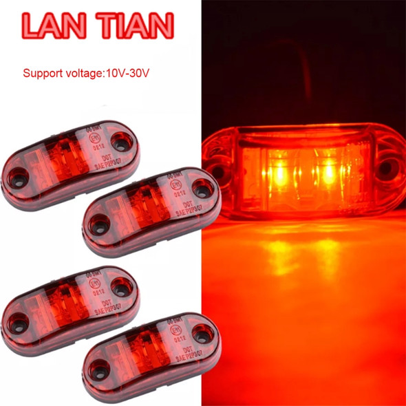 10 PCS 10-30V Car Truck Trailer Piranha LED Side Marker Blinker Lights Bulb, Red Light