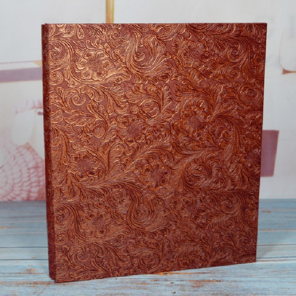 PU Leather Large Capacity Baby Album Creative Family Insert Photo Album(Red Pattern)