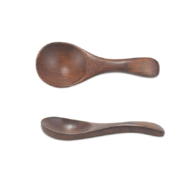 10 PCS Log Short Handle Wide Mouth Milk Powder Spoon Wooden Seasoning Tea Spoon, Style:D