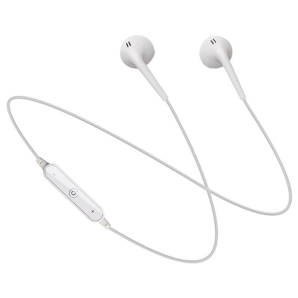 S6 Sport Wireless Bluetooth Earphone for iPhone / Xiaomi / Huawei, with Mic(WHITE)