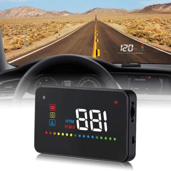 A200 OBD2 3.5 inch Vehicle-mounted Head Up Display Security System, Support Car Speed / Engine Revolving Speed Display / Water Temperature / Voltage