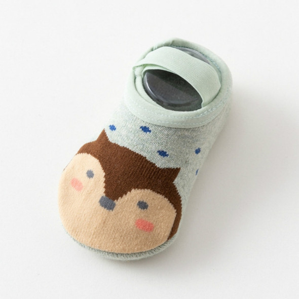 Baby Socks Newborn Cartoon Terry Cotton Children Autumn Winter Non-slip Socks, Size:S(Blue Fox)
