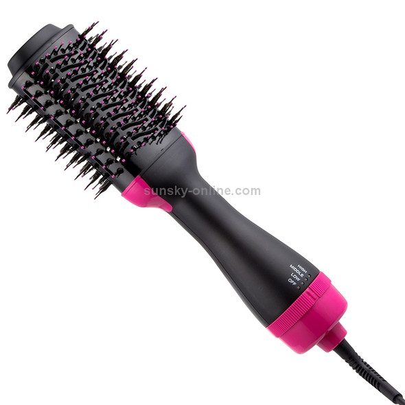 2 in 1 Multi-functional Comb Styling Rotating Hot Hair Dryer Straightener Curler US Plug