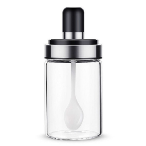 Kitchenware Seasoning Jar Spoon Cover Integrated Sealing Moisture-proof Cruet, Color:Stainless Steel Spoon