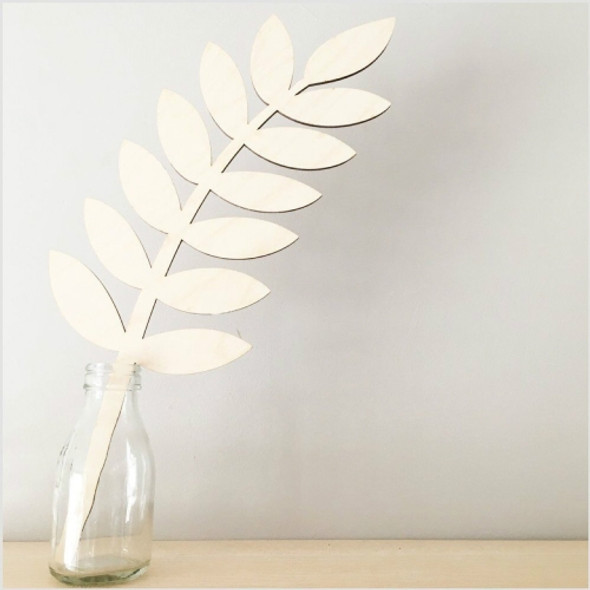 Elm Leaves Flowers Plywood Wall Stickers Home Decoration(Laurel Logs )