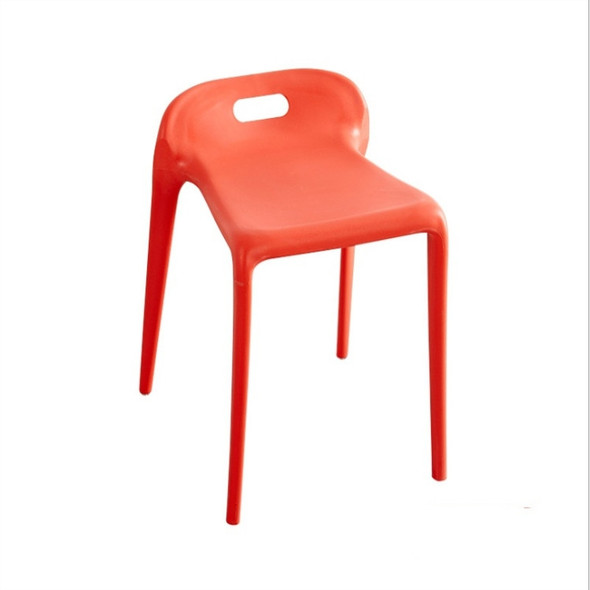 Dining Room Furniture Minimalist Modern Dining Chair Plastic Stool Leisure Living Room Stools(Red)