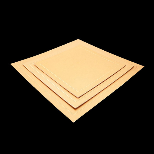 100 PCS Square Cake Cardboard Pad Golden Cake Mousse Cake Mat, Size: 21 x 21cm