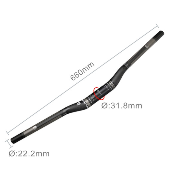 TOSEEK Full Carbon Fiber Road Bike Bent Handlebar, Size: 660mm (Matte)