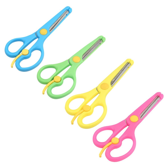 Elastic Safety Scissors Candy-Colored Knife(Green)