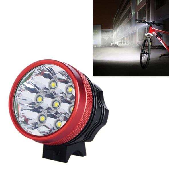 Mountain Bike Light Headlights T6 Glaring Flashlight Waterproof Shockproof Night Riding Equipment (Red)