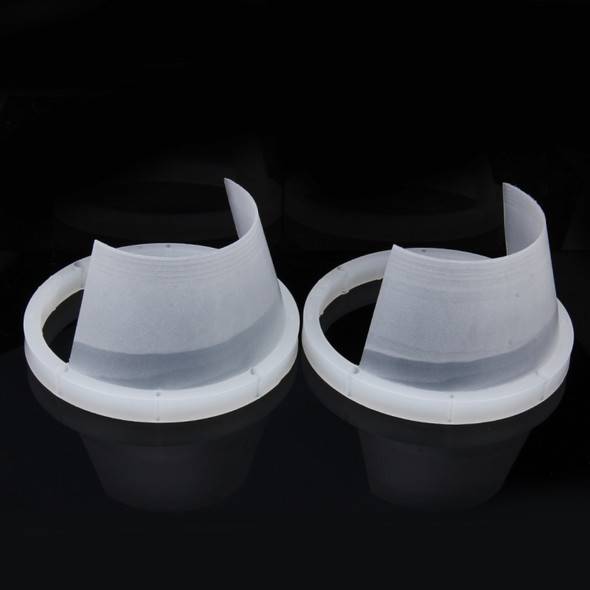 2 PCS 6.5 inch Car Auto Loudspeaker Plastic Waterproof Cover with Protective Cushion Pad, Inner Diameter: 14.5cm(White)