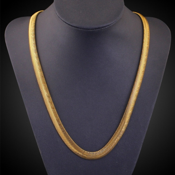 Minimalist Fashion Neutral Flat Snake Personality Necklace(Gold)