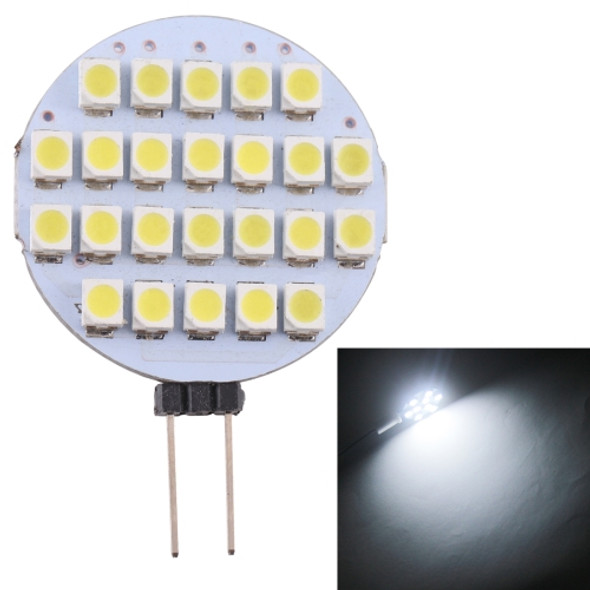 G4 24 LEDs SMD 3528 168LM 6000-6500K Stepless Dimming Energy Saving Light Pin Base Lamp Bulb, DC 12V(White Light)