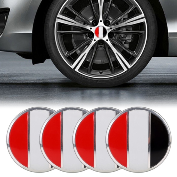 4 PCS Car-Styling Yemen Flag Pattern Wheel Hub Decorative Sticker, Diameter: 5.8cm