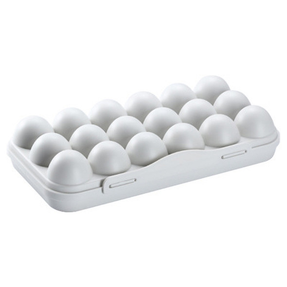 Home Egg Storage Box Refrigerator Storage Box Dividing Grid Egg Storage Container, SIZE:18 Grid, Color:Grey