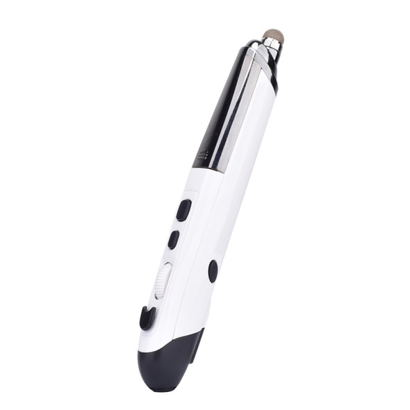 PR-08 6-keys Smart Wireless Optical Mouse with Stylus Pen & Laser Function (White)