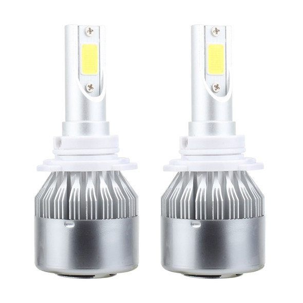 2 PCS 9006 18W 1800 LM 6000K IP68 Casnbus Constant Current Car LED Headlight with 2 COB Lamps, DC 9-36V(White Light)