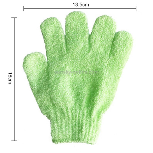 5 PCS Shower Bath Gloves Exfoliating Spa Massage Scrub Body Glove(Green)