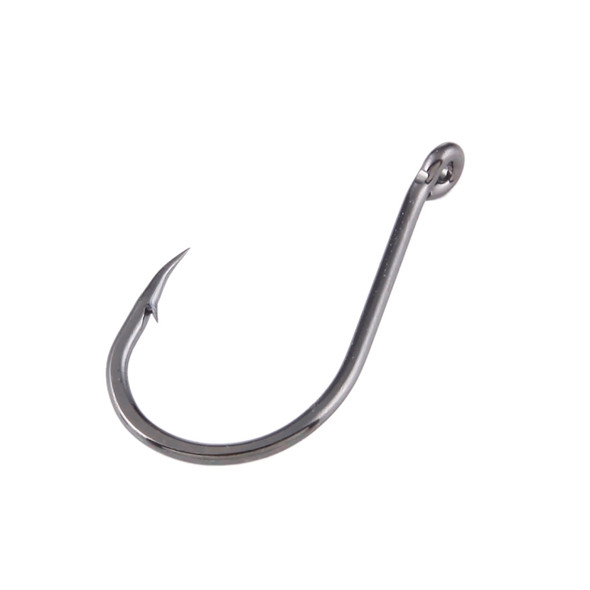 12# 20 PCS (Single Box) Carbon Steel Fish Barbed Hook Fishing Hooks with Hole