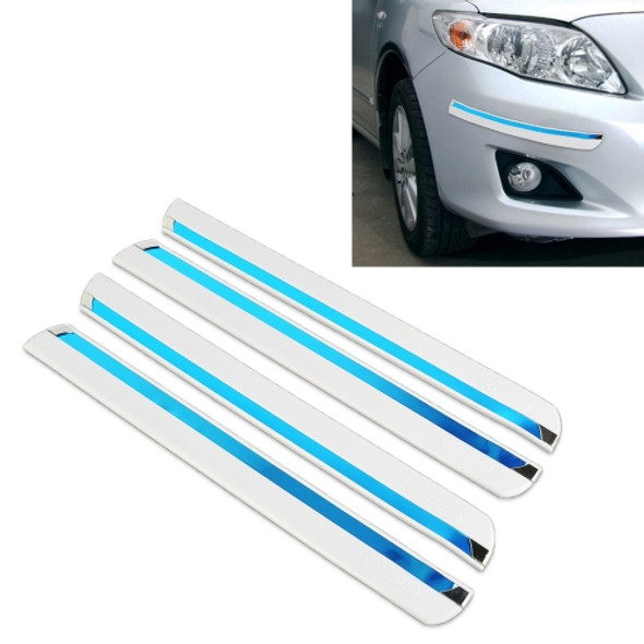 4 PCS Universal Car Auto Plastic Wrap Rubber Front Rear Body Bumper Guard Protector Strip Sticker