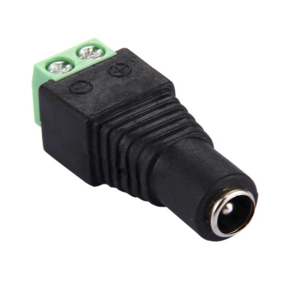 10 PCS Female 2.1x5.5mm DC Power Plug Jack Adapter Connector Plug for LED Strip Light(Green + Black)