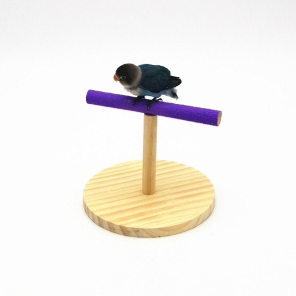 Creative Wooden Parrot Bird Frosted Stand Toy, Size:Small(Frosted )