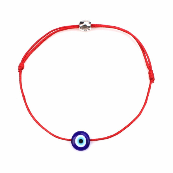 Lucky Evil Eye Bracelets For Women 6 Colors Handmade Braided Rope Lucky Jewelry Red Bracelet Female(Black)