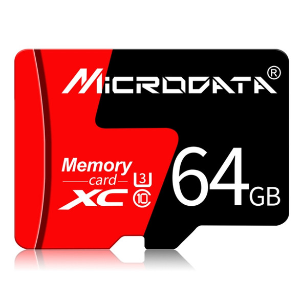 MICRODATA 64GB U3 Red and Black TF(Micro SD) Memory Card