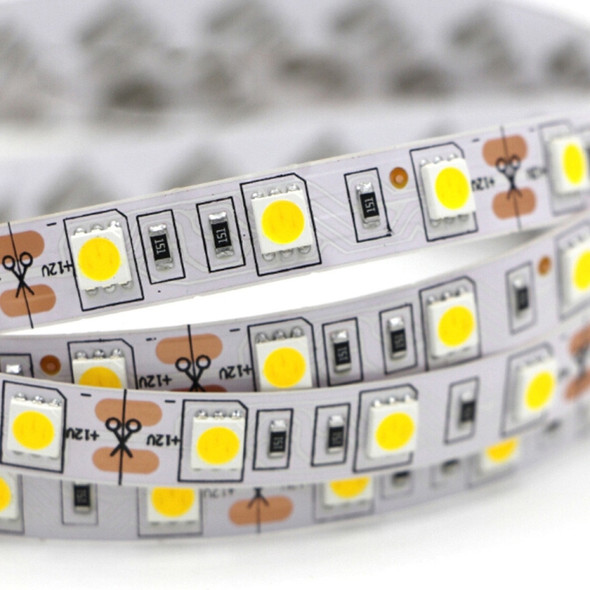 YWXLight 5m 5050SMD 300LED Bare Version Warm White LED Light with Connector, 5A, US Plug