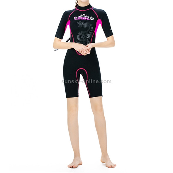 SLINX 1104 3mm Neoprene Super Elastic Wear-resistant Warm U-splicing Wet Short-sleeved One-piece Wetsuit for Women, Size: XS