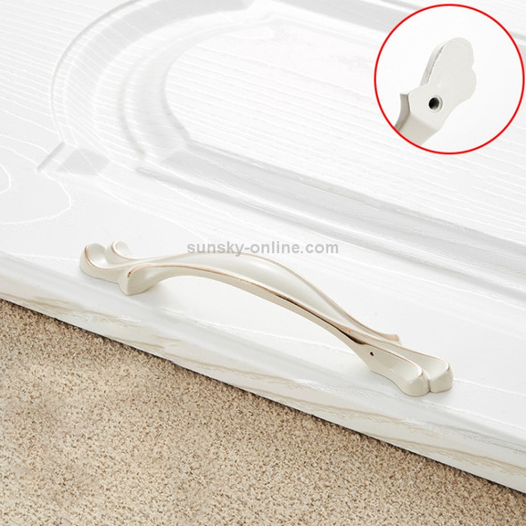 5 PCS 6587_96 Ivory White Zinc Alloy Simple Closet Cabinet Handle Pitch: 96mm